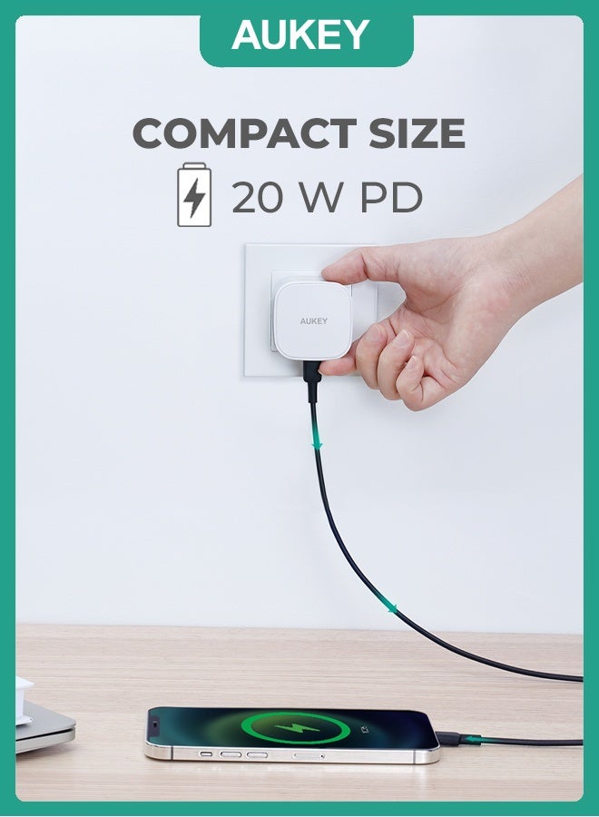 Aukey Minima 20W Compact PD Wall Charger PA-Y25 White  - Image 5