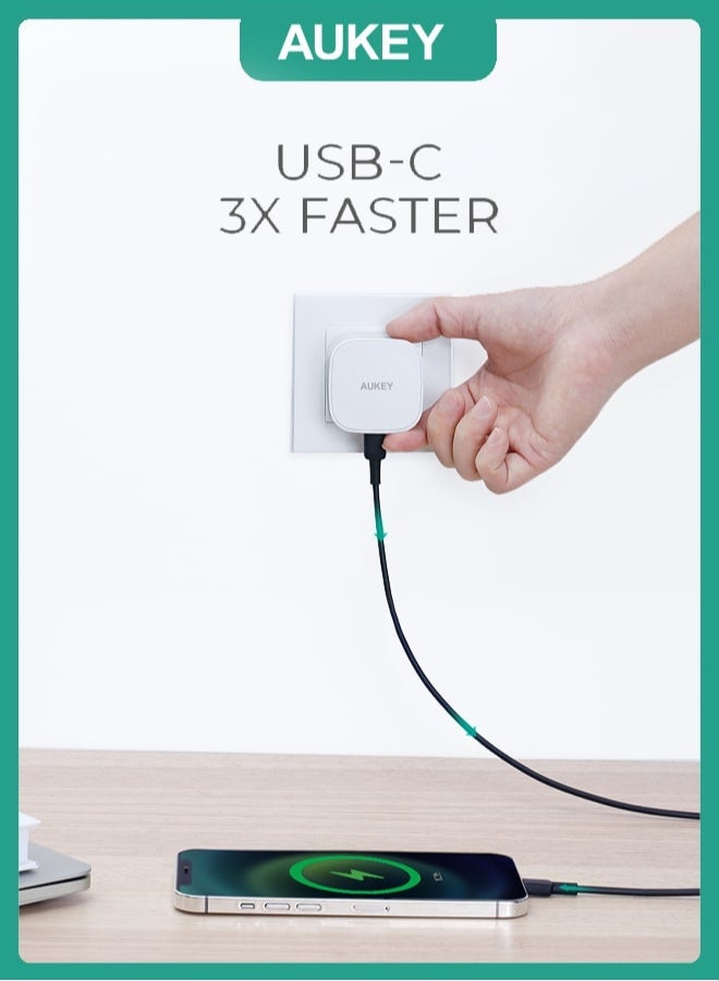 Aukey Minima 20W Compact PD Wall Charger PA-Y25 White - Image 2