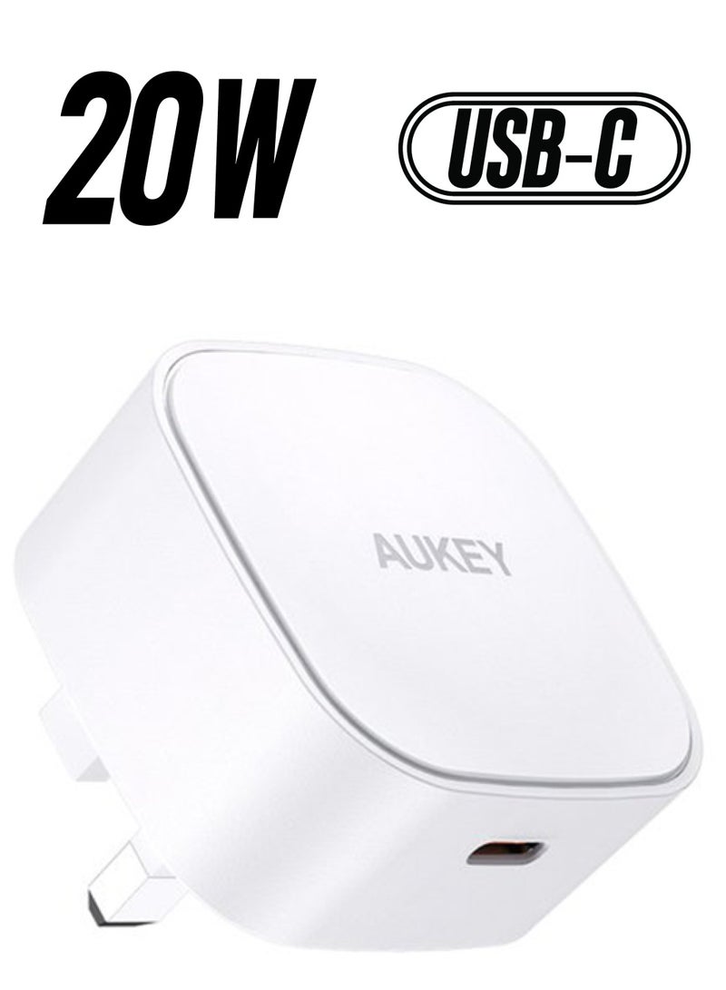 Aukey Minima 20W Compact PD Wall Charger PA-Y25 White - Image 3