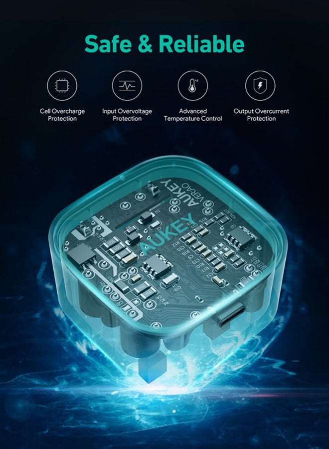 Aukey Minima 20W Compact PD Wall Charger PA-Y25 White - Image 5