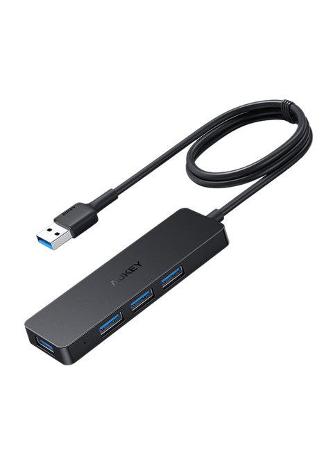 Unity Slim A 4 USB-A in 1 Data Hub Black