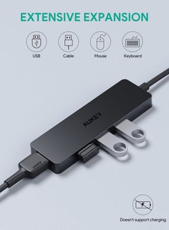 Aukey Unity Slim A 4 USB-A in 1 Data Hub Black  - Image 2