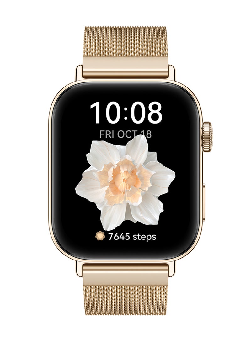 HUAWEI - WATCH Fit 3 Smartwatch, 1.82 inch AMOLED Display, Ultra Slim Design, Scientific Workout Coach, Upgraded Health Management, Compatible with iOS And Android Gold - Image 1