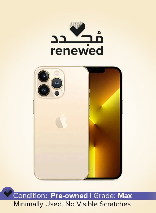 أبل متجدد - آيفون 13 برو بسعة 128 جيجابايت، ذهبي، 5G مع تطبيق فيس تايم - إصدار عالمي  - Image 1