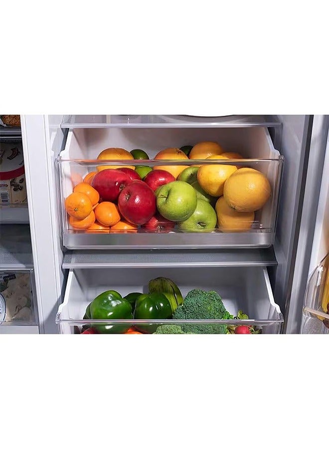 HAAM Side By Side Refrigerator 18.4 Feet 365 kW HM910SSD-O23INV Silver - Image 4