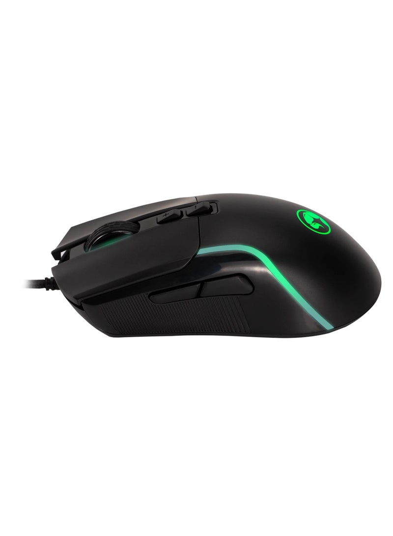 MARVO - Gaming Mouse USB - 7 LED Colours, Adjustable up to 8000 DPI, Ergonomic Design, Gaming Grade Optical Sensor with 7 Programmable Buttons, Black  - M292-BK - Image 1
