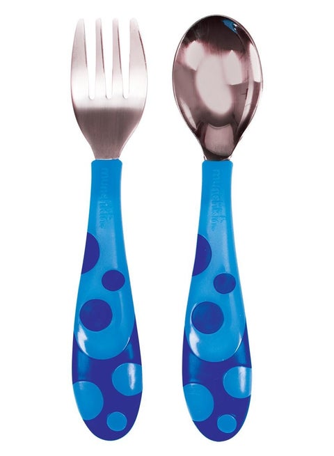 Toddler Fork and Spoon Set 1 Spoon and 1 Fork Assorted colours