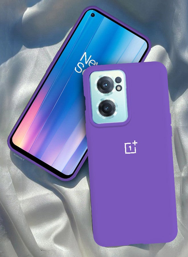 مارجون (for OnePlus Nord CE2) Case Cover Soft Slim Protective Case Scratch and Bump Resistant Cover Purple - Image 1