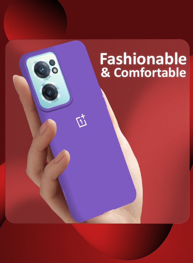 مارجون (for OnePlus Nord CE2) Case Cover Soft Slim Protective Case Scratch and Bump Resistant Cover Purple - Image 4