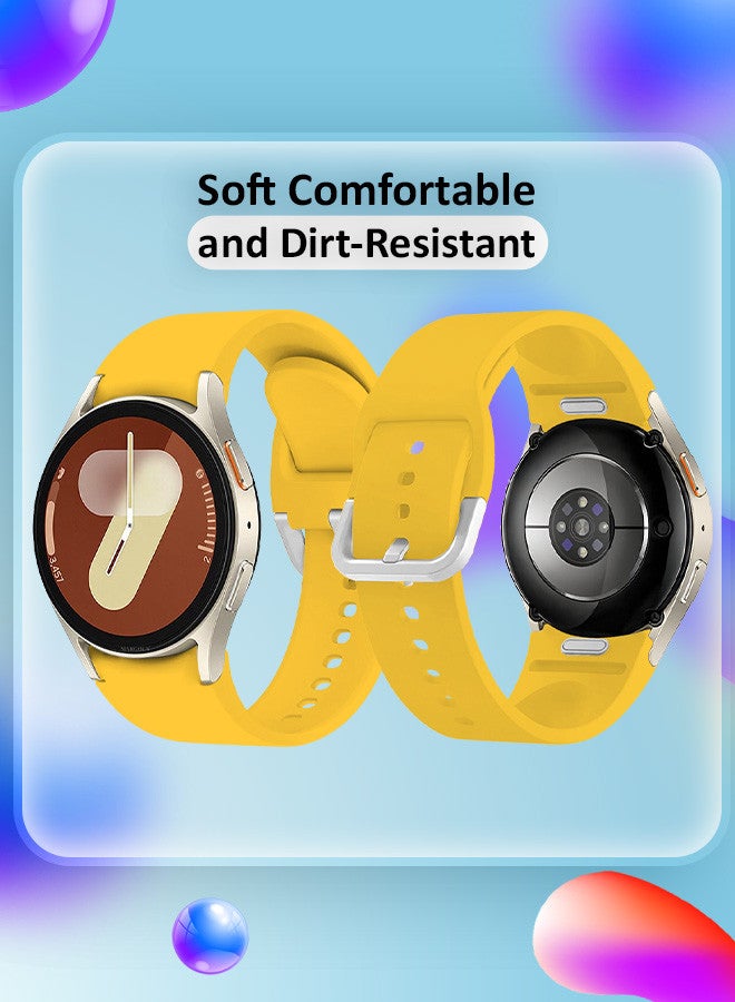 مارجون حزام ساعة جالاكسي 7 40 مم 44 مم، لحزام ساعة سامسونج جالاكسي ووتش FE 20 مم حزام رياضي ناعم من السيليكون للنساء والرجال، سوار بدون فجوة - Image 2