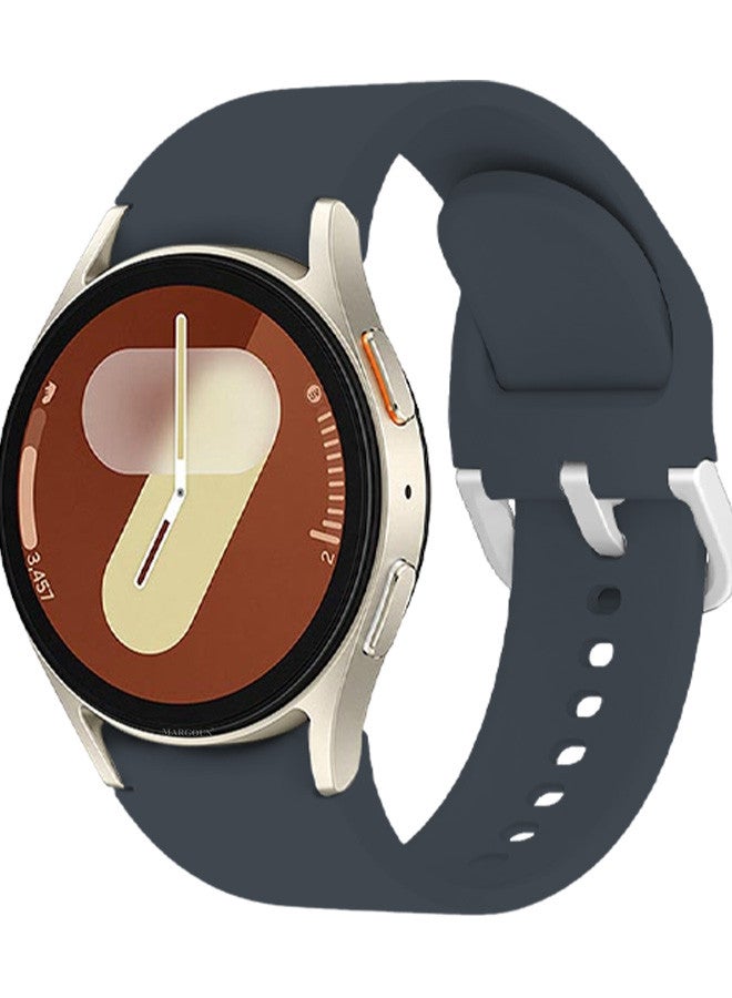MARGOUN Galaxy Watch 7 Strap 40mm 44mm,for Samsung Galaxy Watch FE Band 20mm Soft Silicone Sport Strap Women Men,No Gap Bracelet Wristbands Dark Grey - Image 1