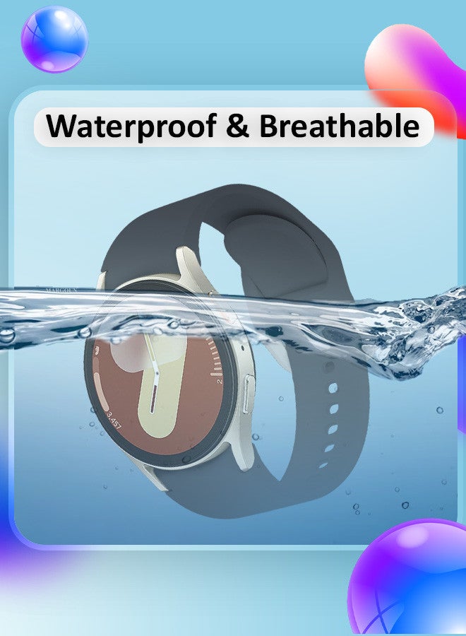 MARGOUN Galaxy Watch 7 Strap 40mm 44mm,for Samsung Galaxy Watch FE Band 20mm Soft Silicone Sport Strap Women Men,No Gap Bracelet Wristbands Dark Grey - Image 3