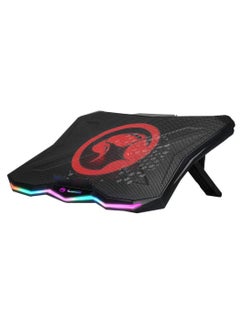 Scorpion 17" RGB Laptop Cooling Fan With 2 Port Usb Hub - 180mm Single-Fan Design And Adjustable Stand Angle