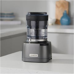 كينوود KENWOOD 2-in-1 Chopper + Grinder 1000W Powerful Metal Grinder and Electric Chopper with Eversharp Quadblades, Dripper Pro, Spatula for Wet & Dry Chopping & Grinding CHP80.000SI Grey 0.5 L 1000 W CHP80.000SI Grey  - Image 5