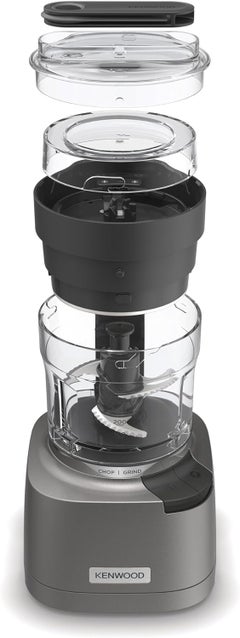 كينوود KENWOOD 2-in-1 Chopper + Grinder 1000W Powerful Metal Grinder and Electric Chopper with Eversharp Quadblades, Dripper Pro, Spatula for Wet & Dry Chopping & Grinding CHP80.000SI Grey 0.5 L 1000 W CHP80.000SI Grey  - Image 4