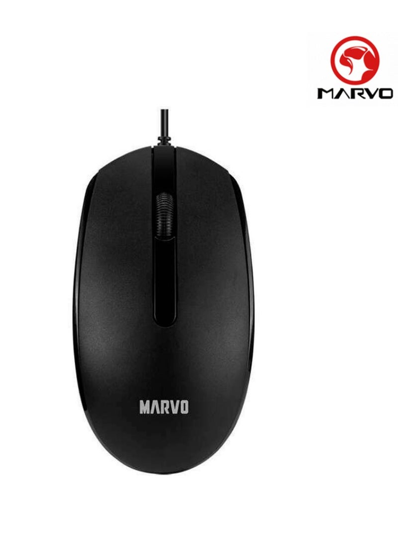 MARVO Wired mouse MS003, Black office Mouse - 1000DPI  - Image 1