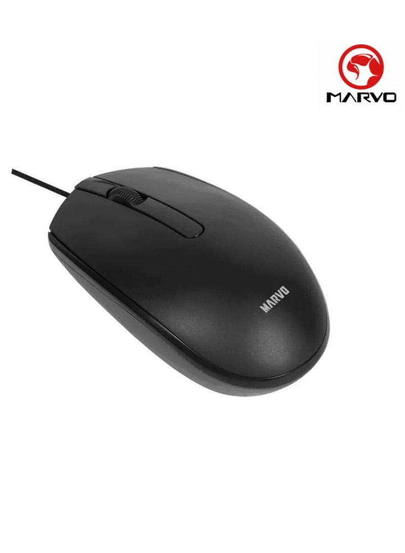 MARVO Wired mouse MS003, Black office Mouse - 1000DPI  - Image 2
