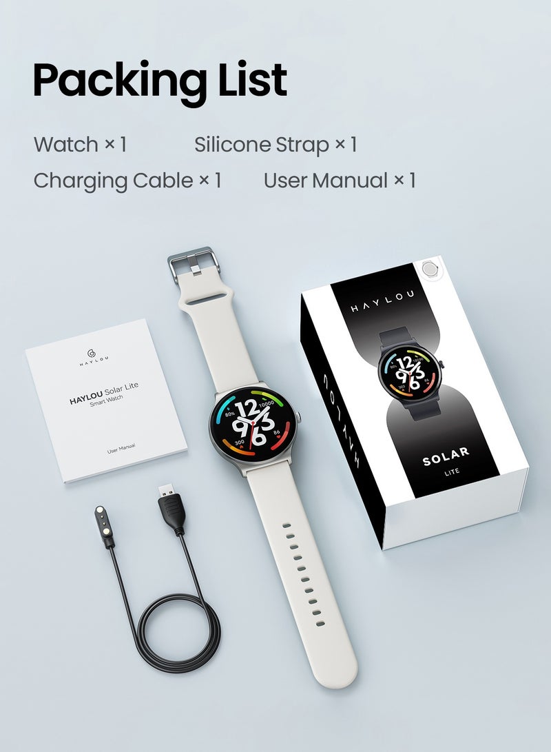 Haylou 240 mAh Solar Lite Smart Watch With 100 Plus Workout Modes And Heart Rate Blood Oxygen Monitoring Sleep Stress Testing Silver - Image 3