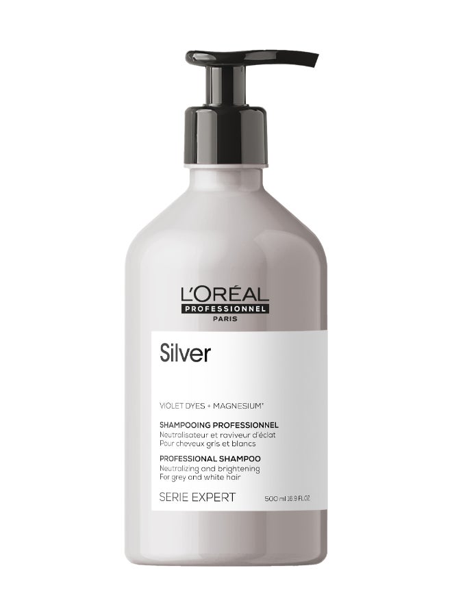 L'Oréal Professionnel Silver Shampoo For Grey, White Or Light Blonde Hair 500Ml  - Image 1