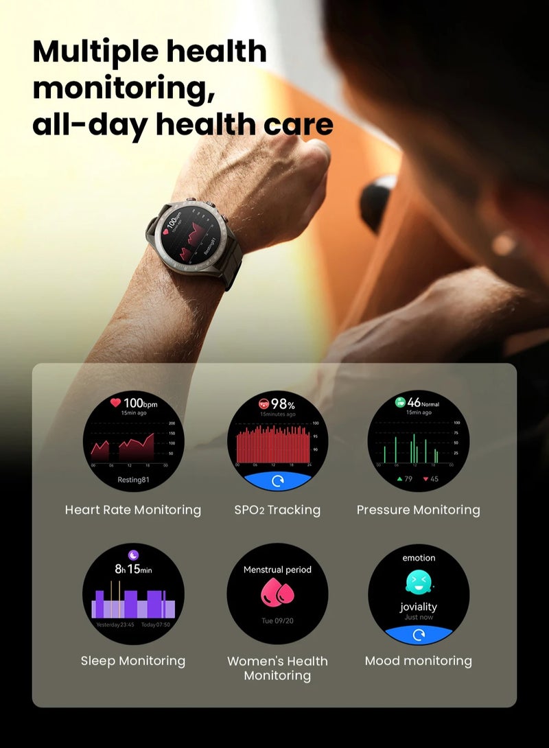 300 mAh Smart Watch 1.43" AMOLED Display Smart Watch for Men SpO2 Heart Rate Monitor 20 Days Endurance Smartwatch IP68 Waterproof Fitness Watch for Android iOS Phones Black - pnsku/N70093740V/45/_/1721289685/92a7ce9c-f762-4006-842d-6931008ebc2b