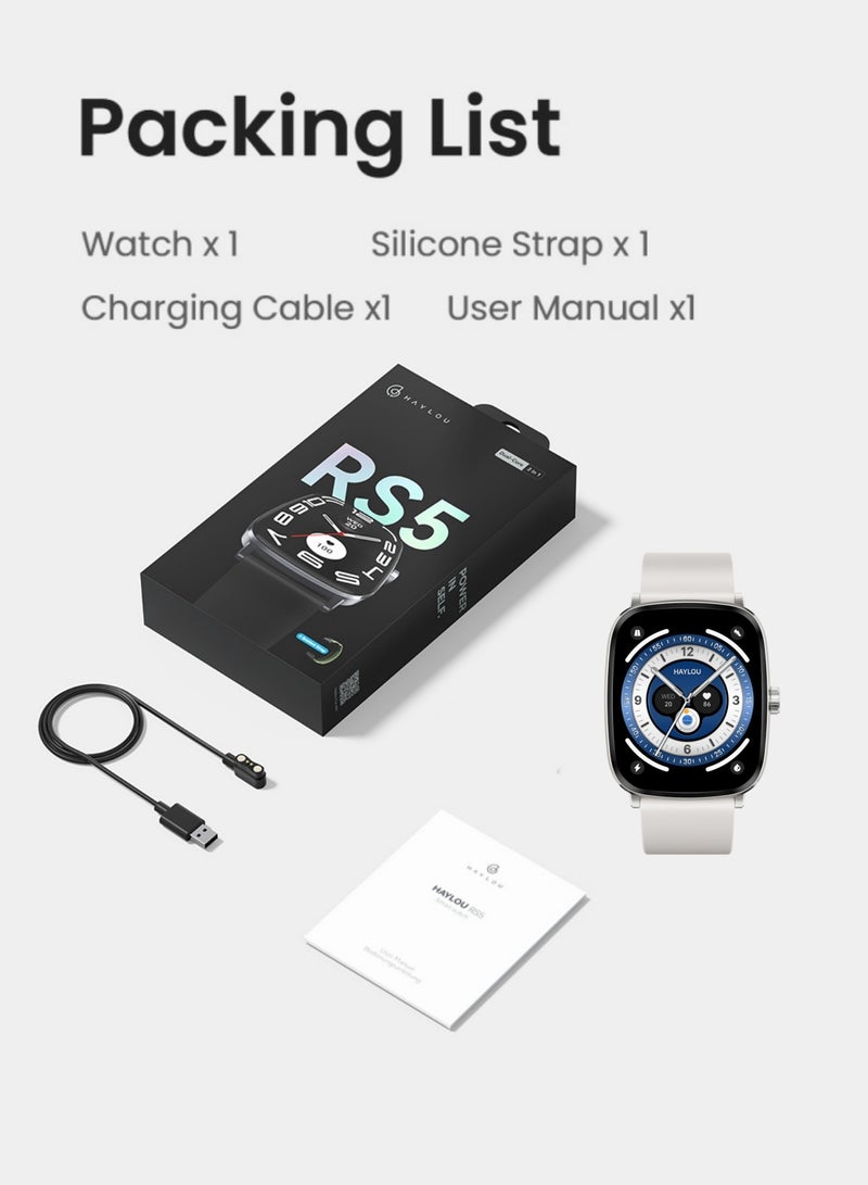 هايلو ساعة ذكية 300 مللي أمبير RS5 2.01 بوصة AMOLED HD مع 150 وضعًا للتمرين بلوتوث ومكالمات رياضية ومساعد صوتي وسكر الدم Smartwatch - Image 4