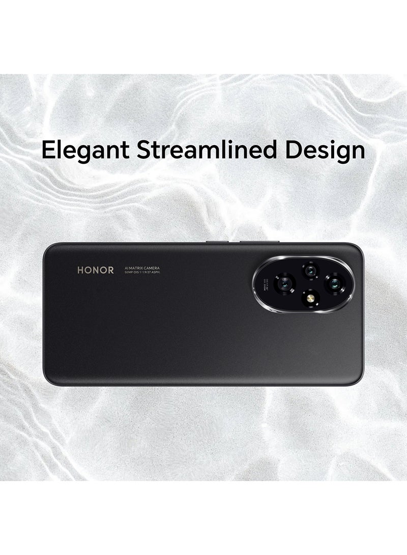هونور 200 Black 5G Dual SIM 12GB RAM 256GB With Free Choice Band + 1 Year Protection Screen - إصدار الشرق الأوسط - Image 4