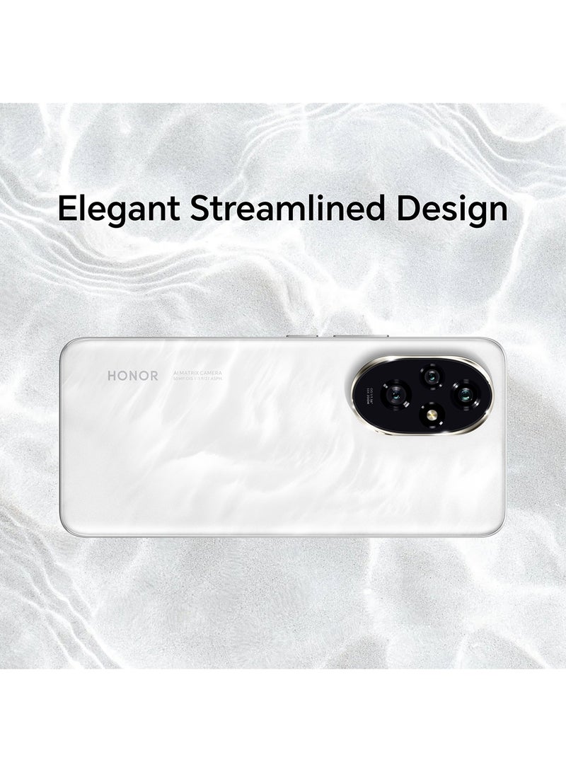 هونور 200 Moonlight White 5G، ثنائي الشريحة، 12 جيجا بايت رام، 256 جيجا بايت مع شريط اختيار مجاني + حماية للشاشة لمدة عام - إصدار الشرق الأوسط - Image 4