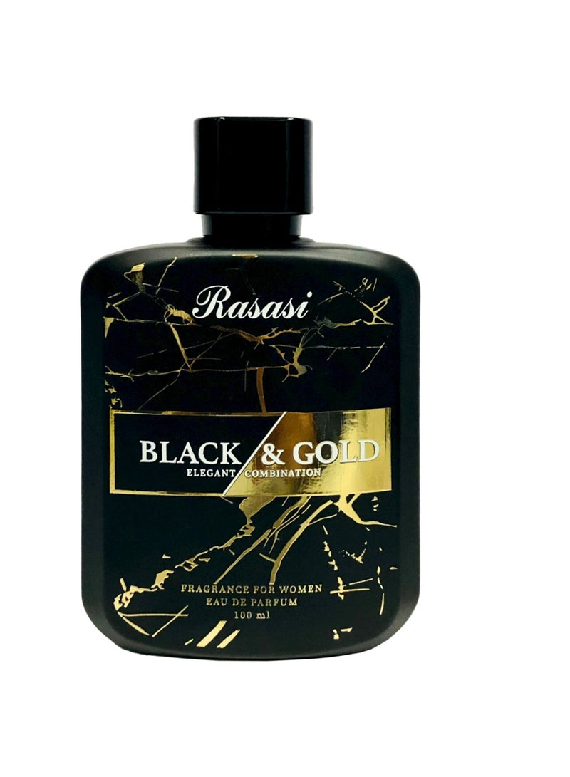 رصاصي - عطر بلاك اند جولد للنساء او دي بارفان 100 مل - Image 1