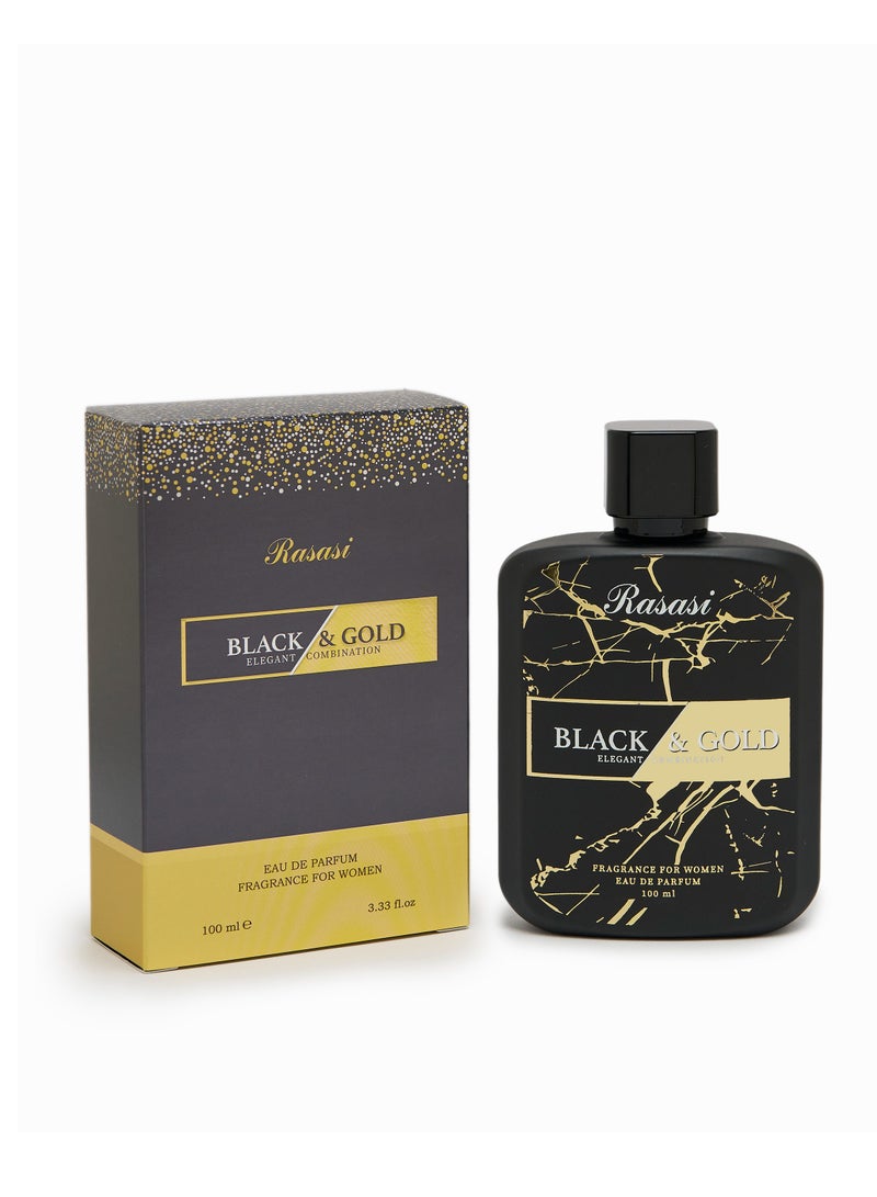 رصاصي - عطر بلاك اند جولد للنساء او دي بارفان 100 مل - Image 1