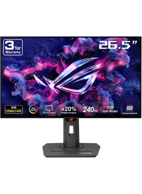ROG Strix OLED XG27AQDMG Gaming Monitor, 27" QHD WOLED Display, 240Hz Refresh Rate, 0.03ms (GtG) Response Time, FreeSync Premium & G-SYNC Compatible, HDR 1000, 90LM0AH0-B01A70 Black