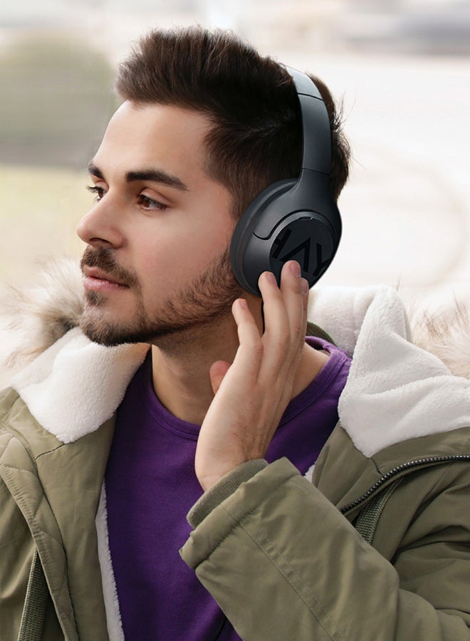 Haylou - S30Pro Wireless Bluetooth 5.4 Headphones 43dB Adaptive Noise Cancelling Headsets 40mm Driver 80H Playtime Earphones Dark Blue - Image 1