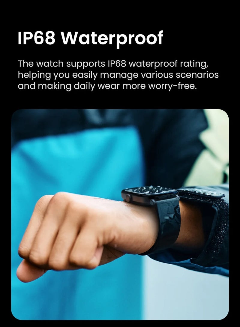 Haylou 300 mAh Smart Watch 300mAh 2.01'' AMOLED Smart Watches for Men Women with 150+Sport Modes, Fitness Tracker with Heart Rate Blood Oxygen Sleep Monitor IP68 Waterproof Fitness Watch for Android iOS Phones All Black - Image 4