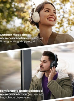 Haylou S30 Pro Wireless Bluetooth 5.4 Headphones 43dB Adaptive Noise On-Ear HeadphonesCancelling Headsets 40mm Driver 80H Playtime Earphones Blue  - Image 4