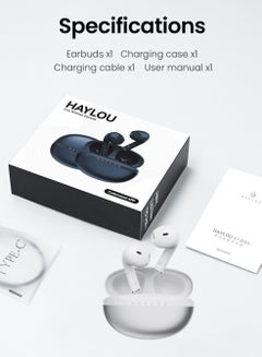 Haylou Wireless Earphones Bluetooth 5.3 Headphones ENC Noise Reduction IPX4 Waterproof  Sport Earphones Up to 24 Hours of Battery Life Silver  - Image 5