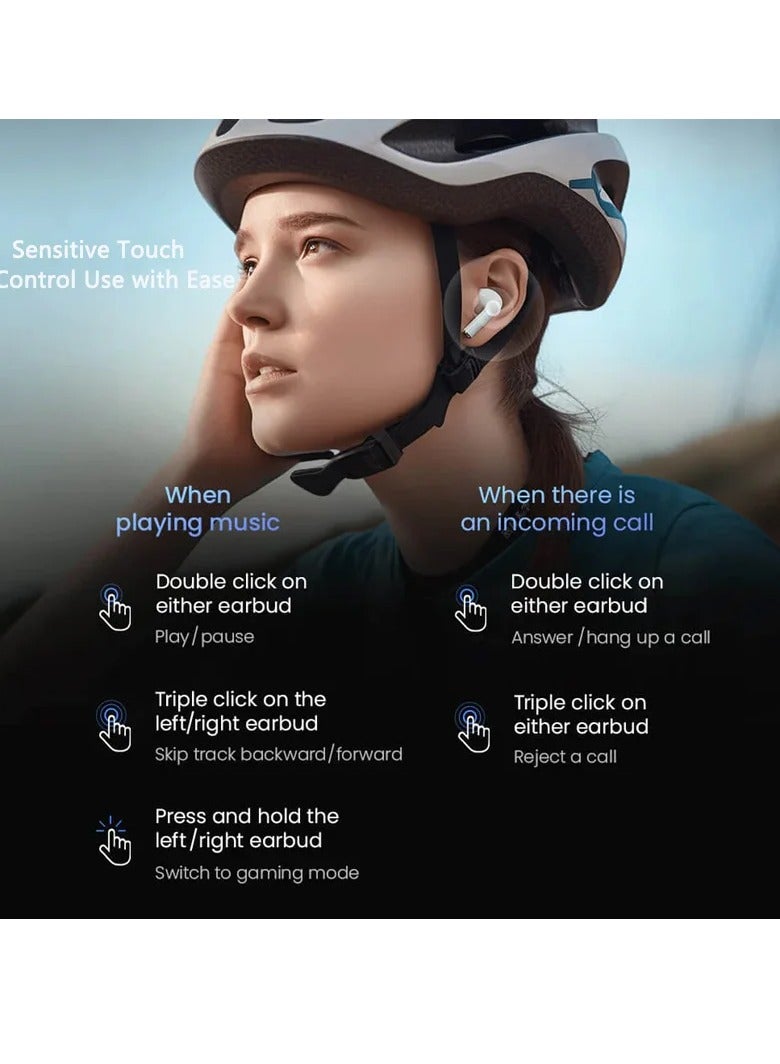 هايلو سماعات لاسلكية بلوتوث 5.3 سماعات ENC للحد من الضوضاء IPX4 سماعات أذن رياضية مقاومة للماء حتى 24 ساعة من عمر البطارية - Image 2