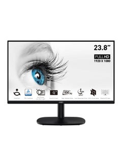 MSI Pro MP245V Business Productivity Monitor, 24" FHD VA Display, 100Hz Refresh Rate, 1ms (MPRT) Response Time, with MSI Eye Care Technology, 16.7m Display Colors, MP245V Black  - Image 1