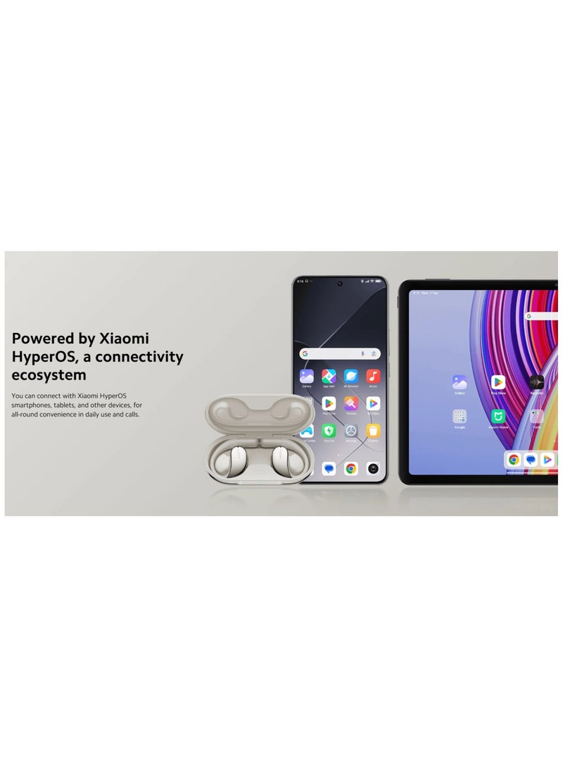 Xiaomi - OpenWear Stereo | AI Noice Reduction With Dual Mic | IP54 Dust And Water Resistance | Hi-Res Audio | Sandstone Beige - Image 1