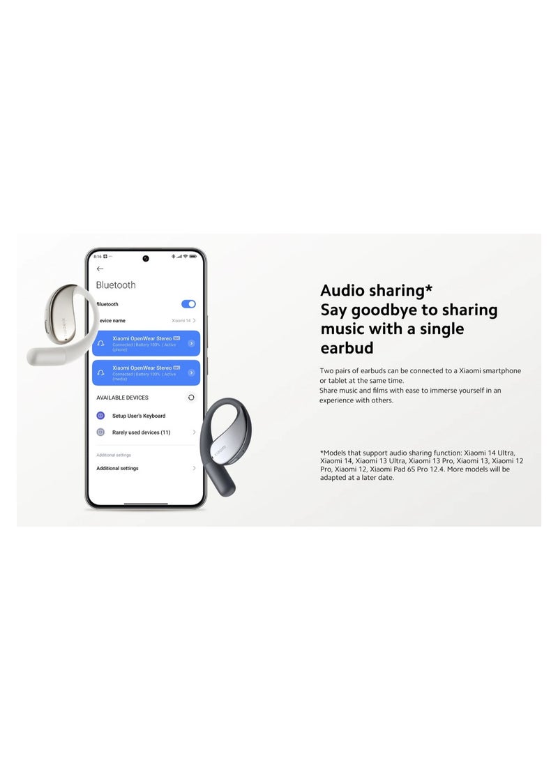 Xiaomi - OpenWear Stereo | AI Noice Reduction With Dual Mic | IP54 Dust And Water Resistance | Hi-Res Audio | Sandstone Beige - Image 1