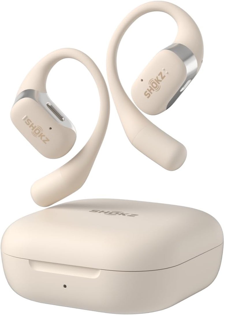 SHOKZ - OpenFit - Open-Ear True Wireless Bluetooth Headphones With Microphone Beige - Image 1