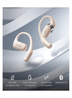 SHOKZ OpenFit - Open-Ear True Wireless Bluetooth Headphones With Microphone Beige  - Image 4