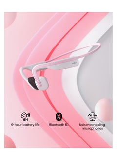 SHOKZ OpenMove Bluetooth Wireless Headphones with Mic, Bone Conduction Wireless Headset Pink  - Image 3