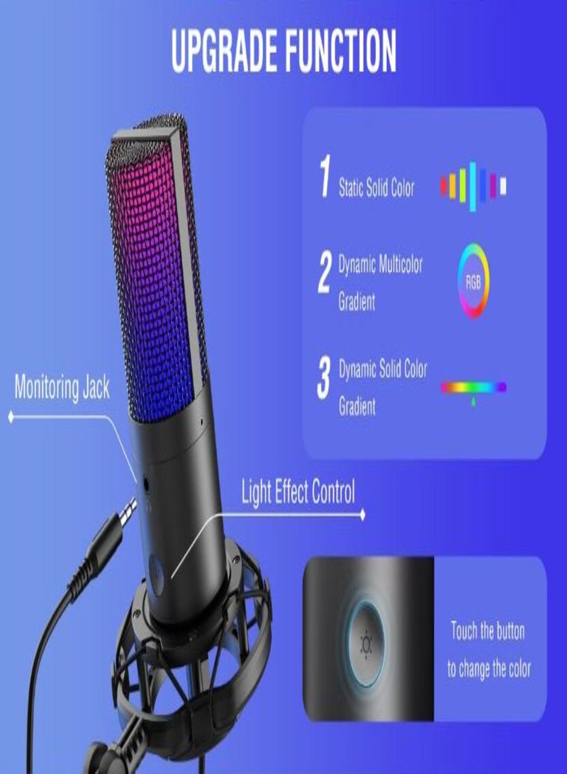 FIFINE - FIFINE Gaming PC USB Microphone, Podcast Condenser Mic with Boom Arm, Pop Filter, Mute Button for Streaming, Twitch, Online Chat, Computer Mic for PS4/5 PC Gamer Youtuber-AmpliGame- T669 Pro 3 FIFINE T669 Pro 3 FIFINE T669 Pro3 - Image 1