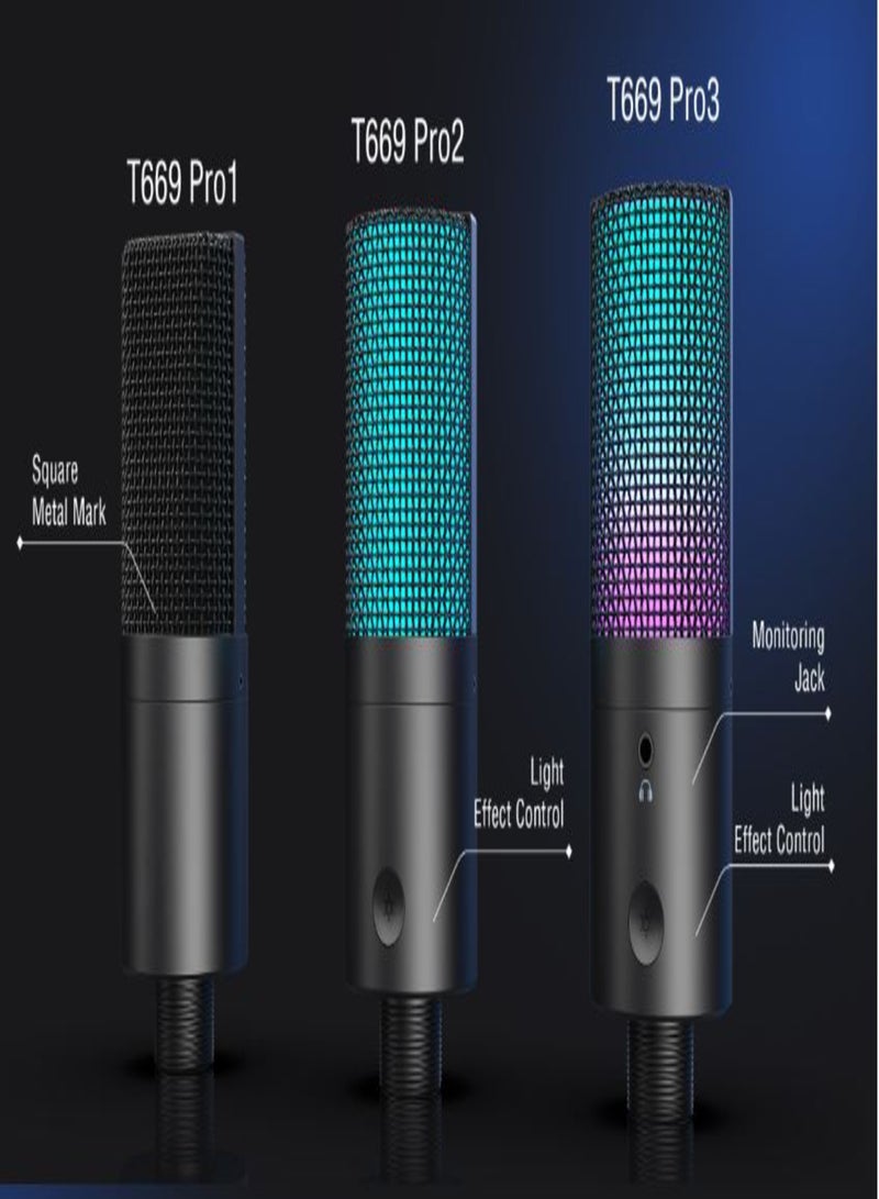 FIFINE - FIFINE Gaming PC USB Microphone, Podcast Condenser Mic with Boom Arm, Pop Filter, Mute Button for Streaming, Twitch, Online Chat, Computer Mic for PS4/5 PC Gamer Youtuber-AmpliGame- T669 Pro 3 FIFINE T669 Pro 3 FIFINE T669 Pro3 - Image 1