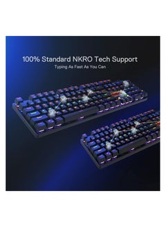 REDRAGON K608 Valheim Mechanical Gaming Keyboard, Tactile and Clicky Blue Switch, 104 Keys, LED Rainbow Backlit, Wired Keyboard, Full-Key Rollover, Ergonomic Keyboard, for Office and Gaming, US QWERTY  - Image 4