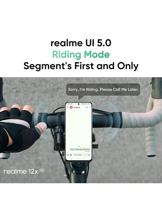 realme - 12x Glowing Black Dual SIM 6GB RAM 128GB 5G-International Version - Image 1