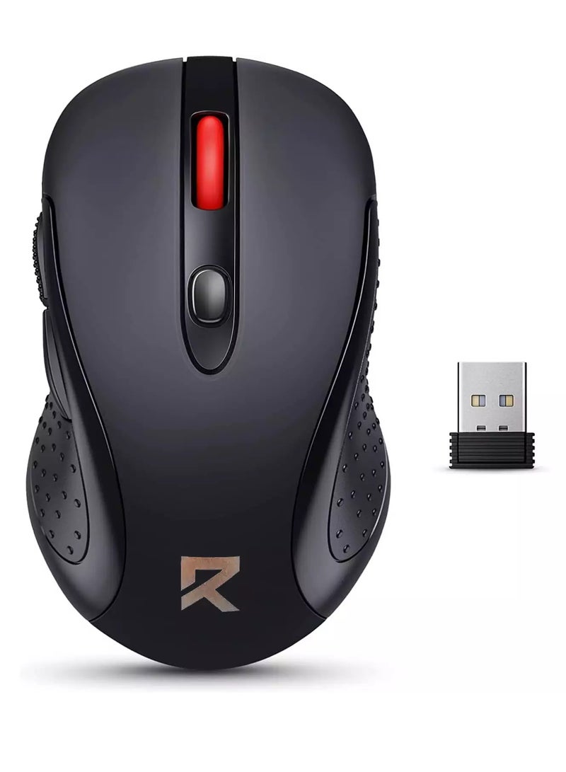 REDRAGON BM-2638 2.4G Wireless Mouse - 2,400 DPI (Black) Black  - Image 1