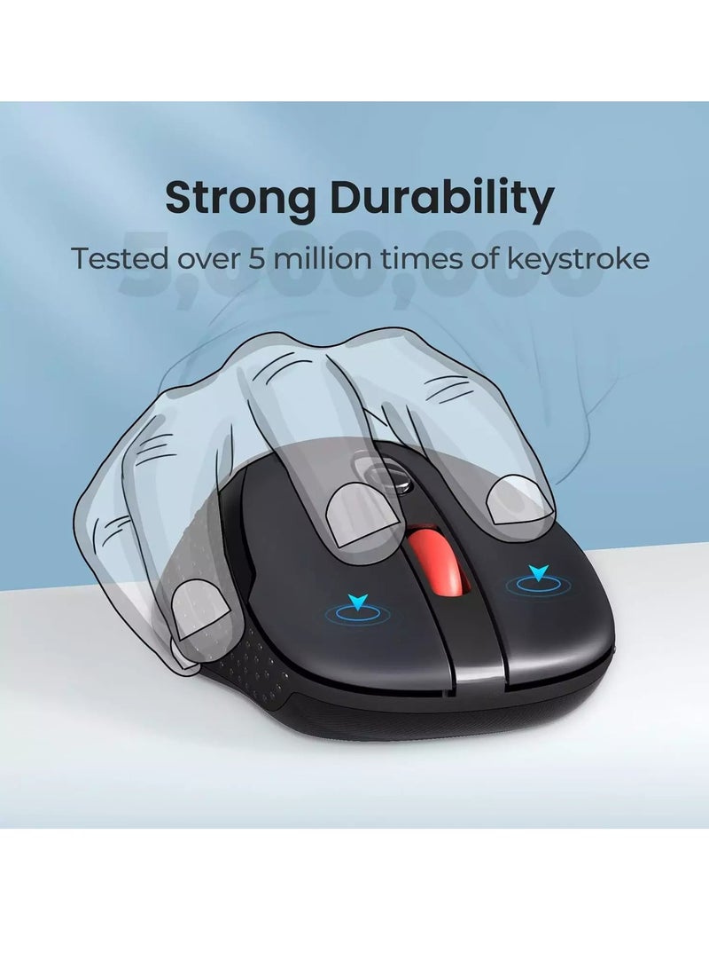 REDRAGON BM-2638 2.4G Wireless Mouse - 2,400 DPI (Black) Black  - Image 4