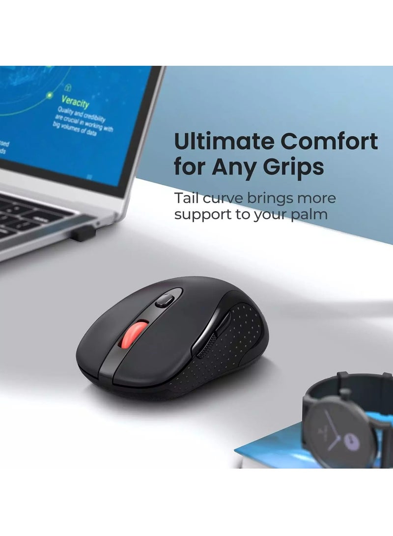 REDRAGON BM-2638 2.4G Wireless Mouse - 2,400 DPI (Black) Black  - Image 5