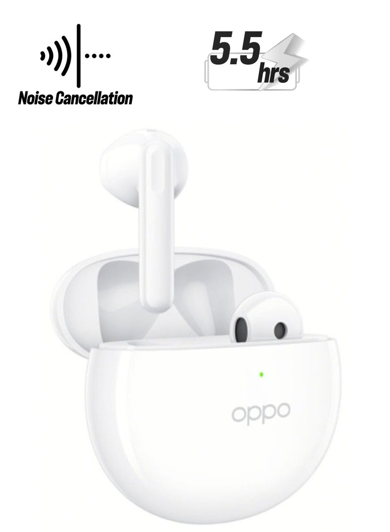 OPPO - Enco R3 True Wireless Bluetooth Headset Call Noise Reduction And Long Battery Life Universal Original Authentic White - Image 1