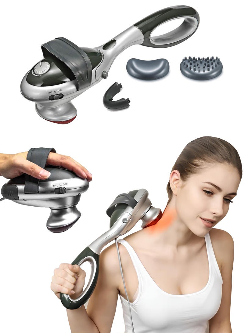 Toshionics Handheld 2 In 1 Detachable Handle Full Body Massager Infrared Heating Vibration Deep Tissue Massage Electric Percussion For Neck Shoulder Back Arms Leg Foot Calf Muscle Relax Pain Hand Tension Relief - Image 1